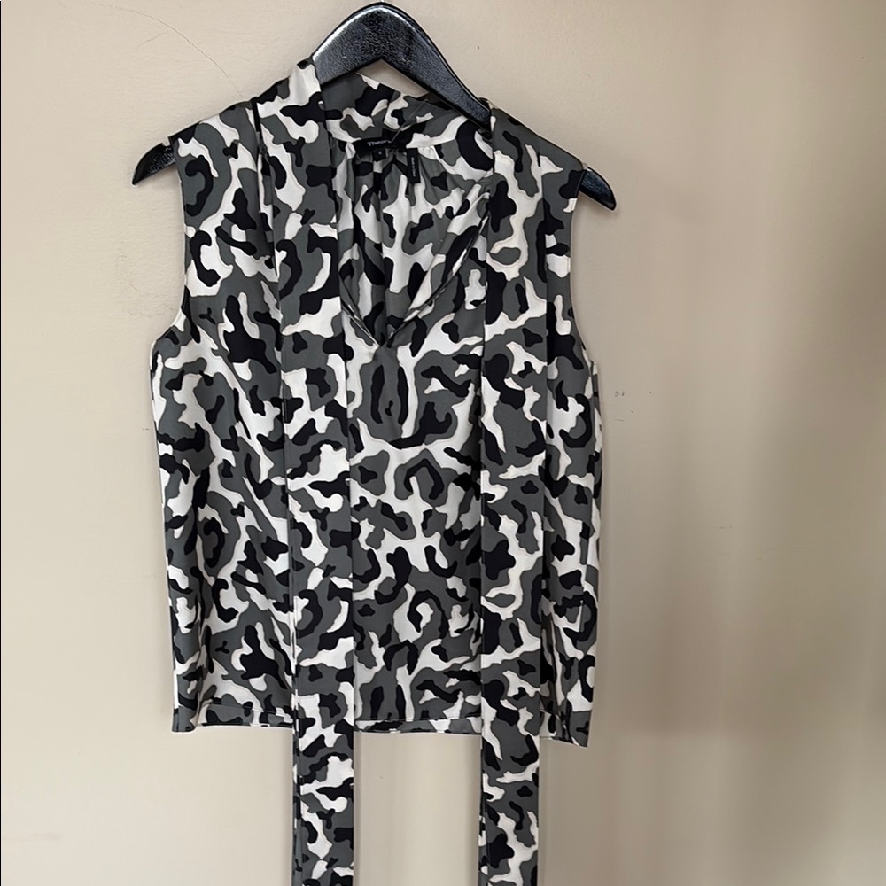Theory Camouflage Sleeveless Top